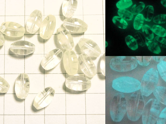 BG124FM　蓄光　グラスビーズ　１２．５×７　白