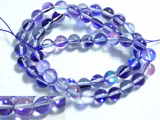 BG156FM　グラスビーズ　８ｍｍ　アイリス　パープル
