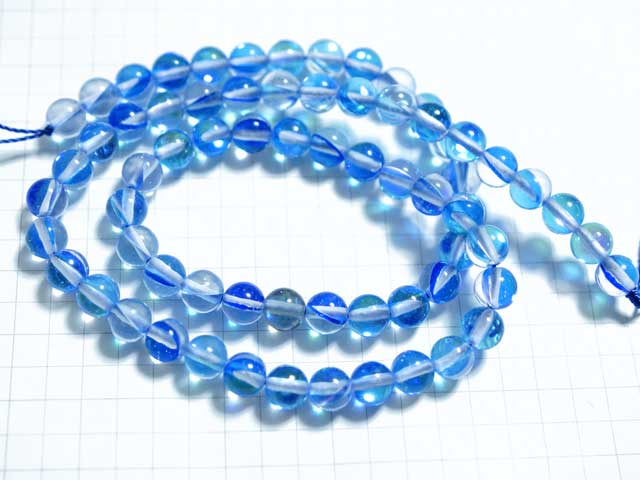 BG158FM　グラスビーズ　６ｍｍ　アイリス　ブルー