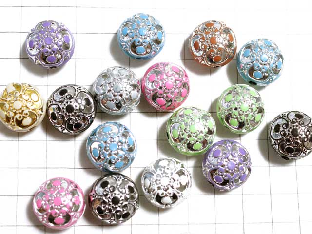 BP106FM　アクリルビーズ　１７ｍｍマカロン　アソート３個セット