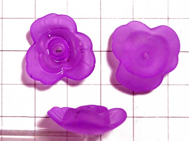 CS285FM　アクリルフラワー　薔薇　紫　２個セット