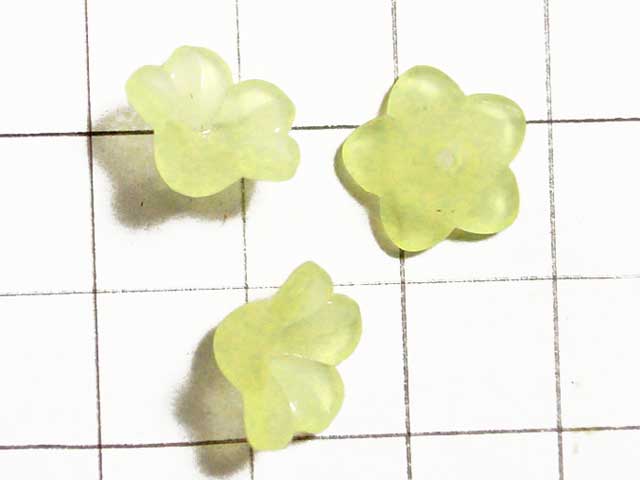 CS286FM　アクリルフラワー　１２ｍｍ　薄黄　５個セット