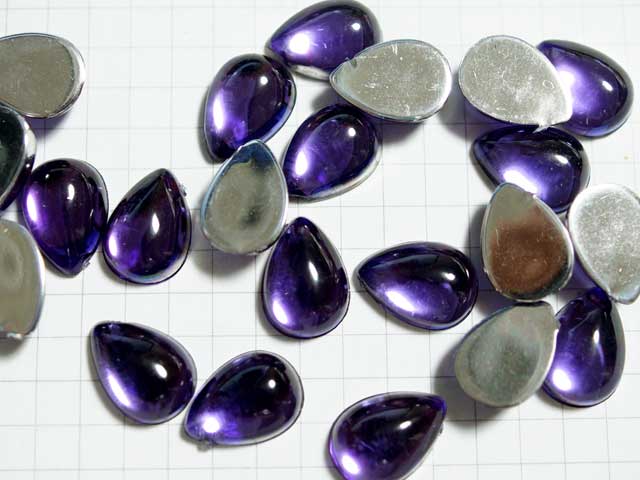 CS447FM　１４×１０　ドロップ　アクリルカボ　タンザナイト