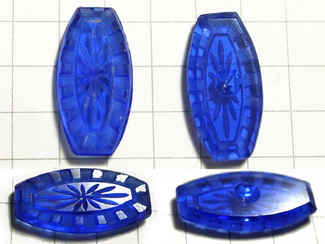 CS515SD　１６×７．８　グラスカボション　彫刻　碧瑠璃