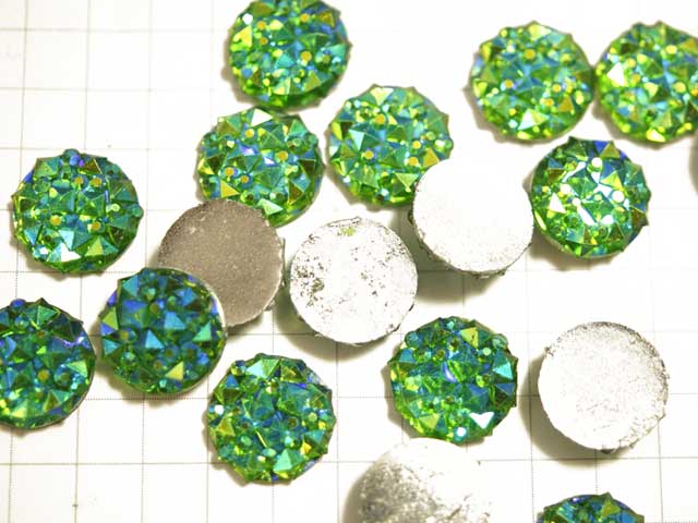 CS543JJ　１０ｍｍ　アクリルカボ　バロック　ライムＡＢ