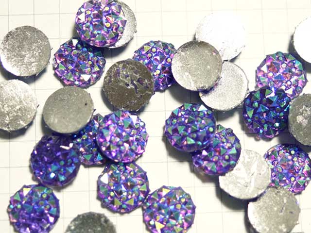 CS564JJ　１０ｍｍ　アクリルカボ　バロック　パープルＡＢ