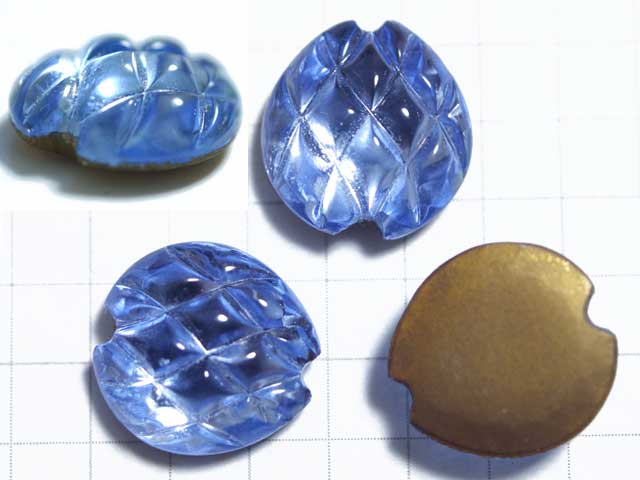 CS596JJ　グラスカボション　カット　Ltサファイア