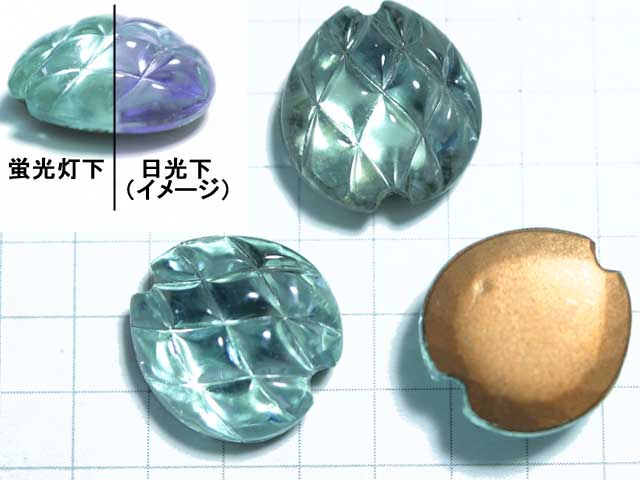 CS597JJ　グラスカボション　カット　アレキ