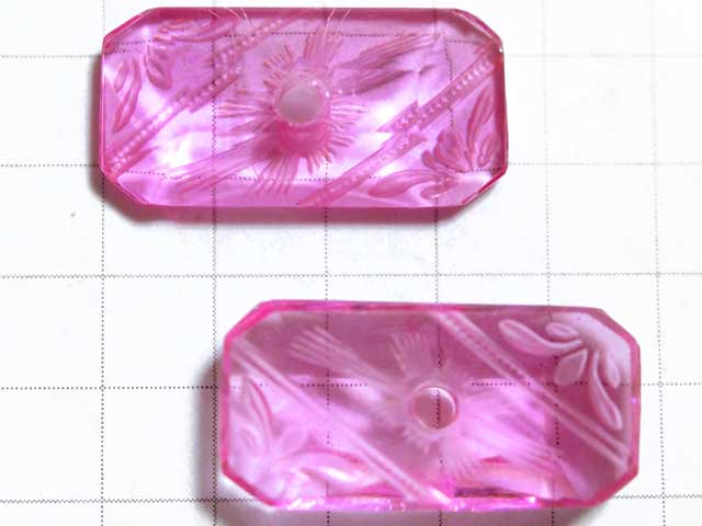 CS632JJ　１８×９　オクタゴン　彫刻ピンク