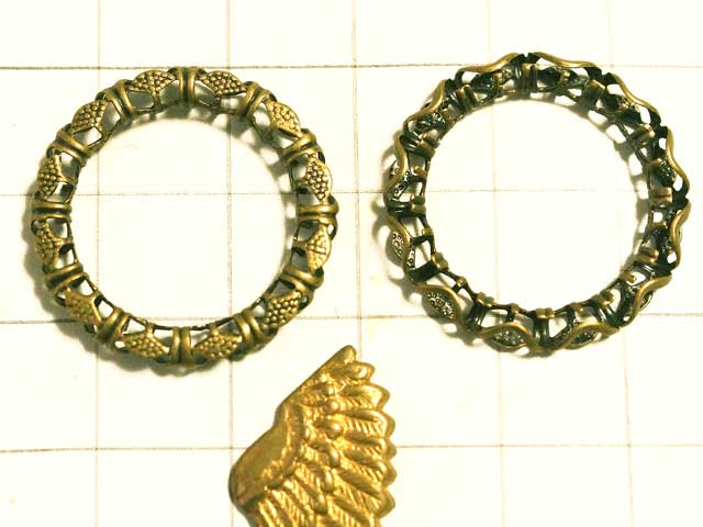 MF647FM　フィリグリー　１６ｍｍ環状　真鍮古美