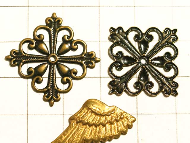 MF650FM　フィリグリー　中スクエア　真鍮古美