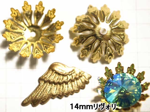 MF883FM ビーズキャップ 21mm 12枚葉 金