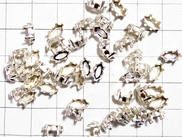 MS224JJ　８×４　ナベットセッティング　４穴　銀　２個セット