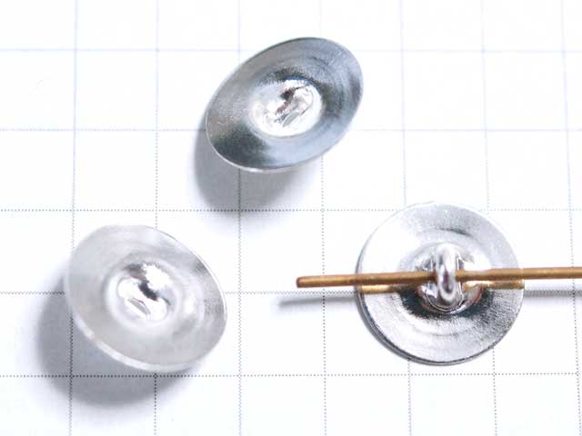 MS286FM１０ｍｍ　ボタン用金具　銀　５個入