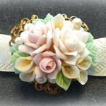 PB02OUS　フィリグリー×樹脂花の帯留