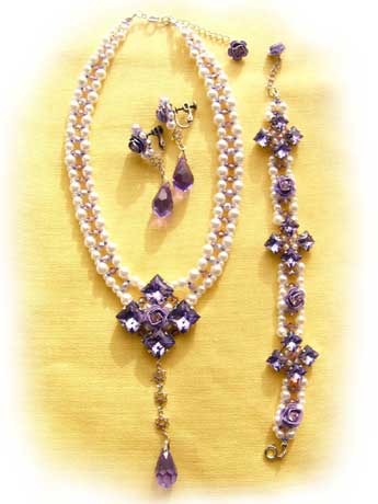 PO01NUS　スクエア型スワロフスキーのパリュール