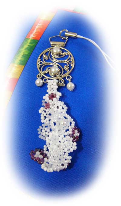 PO06SUS　携帯ストラップ　スノーフラワー