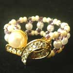 PR03PUS　パールメタルビーズのリング