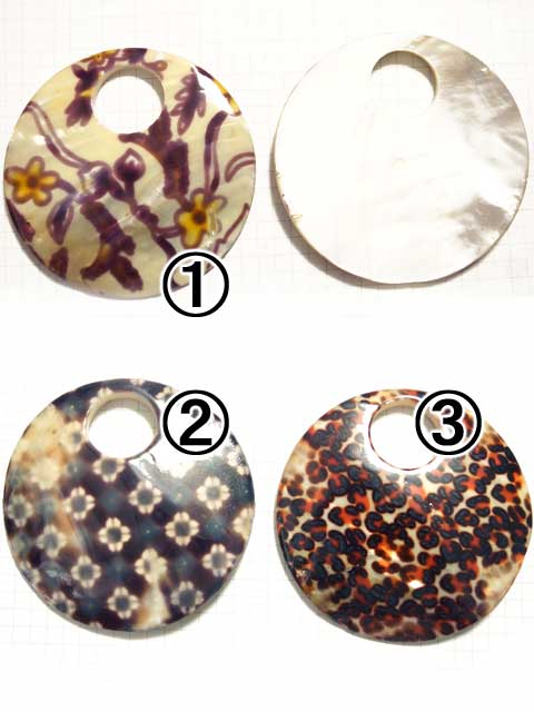 PS53BFM　シェルペンダント　７５ｍｍ　各種柄