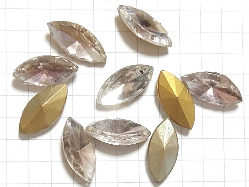 RN236MR　１５×７　ナベット　Ltアメシスト×クリア　カット入