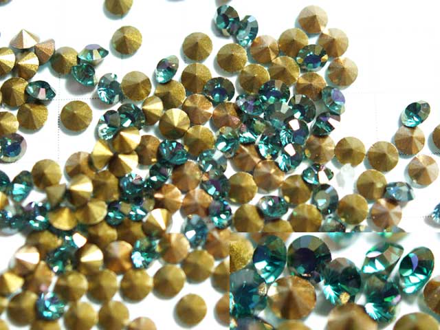 RR264JJ　８ＳＳ　クリスタル　インディゴライト　シャンパーニュ　５個セット