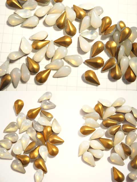 RT159JJ　１０×６　ドロップ　ホワイトオパール