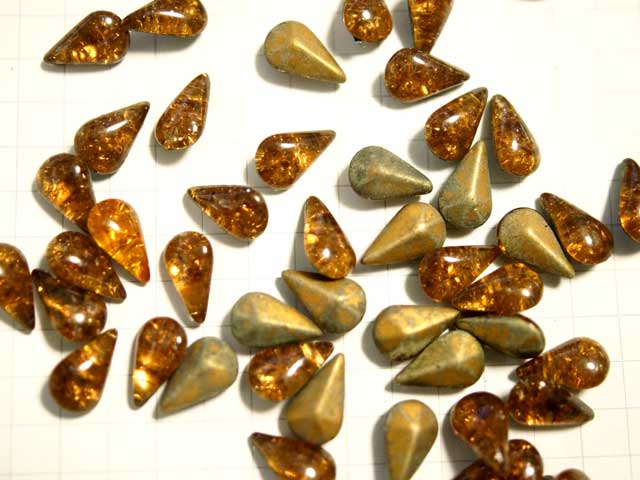 RT162JJ　１０×６　ドロップ　クラックル　トパーズ