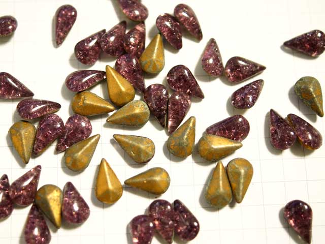 RT163JJ　１０×６　ドロップ　クラックル　アメシスト