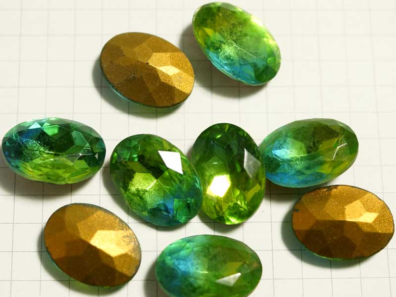 SOV27MR １８×１３　オーバル　ペリドット＆アクア