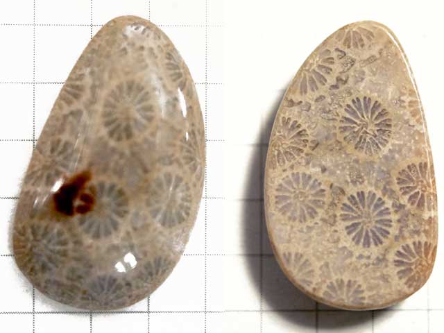 ST190TA 25．6×15 変形しずく 菊目石