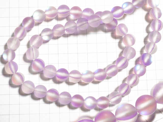 BG167FM　グラスビーズ　６ｍｍ　マットパープル