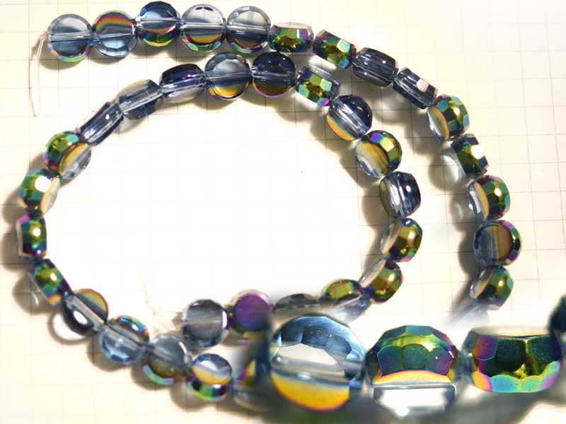 BG191JJ　グラスビーズ　コイン　ヴィトレイル　５個セット