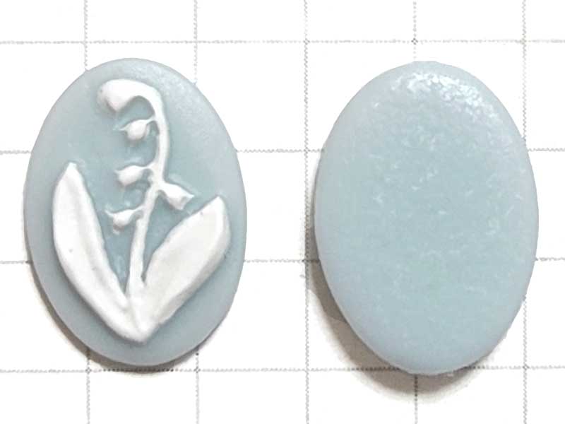 CO154JA　１４×１０　アクリルカメオ　すずらん　薄水