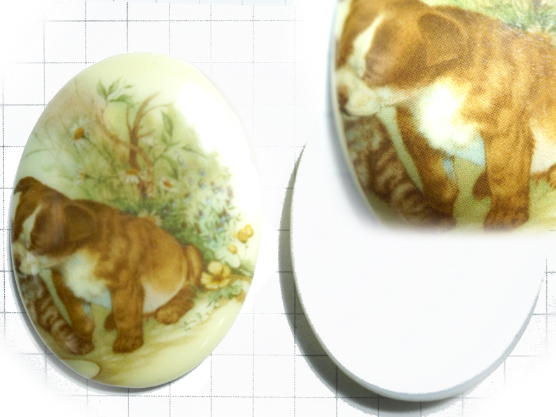 CO491HH　４０×３０　アクリルカメオ　子犬