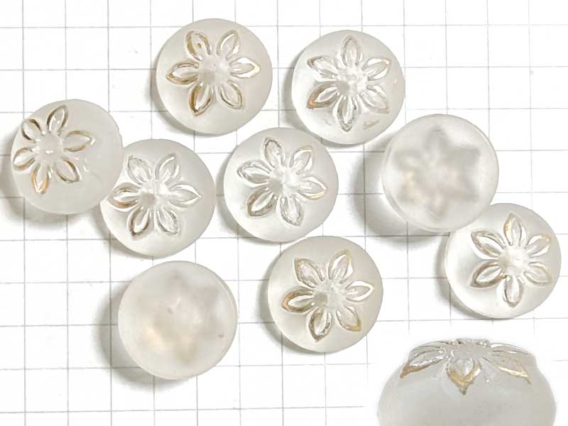 CS767JJ　１３ｍｍ　ラウンドカボ　フロスト金花