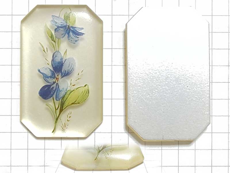 CS769JA　３９×２５　樹脂カボション　スミレ