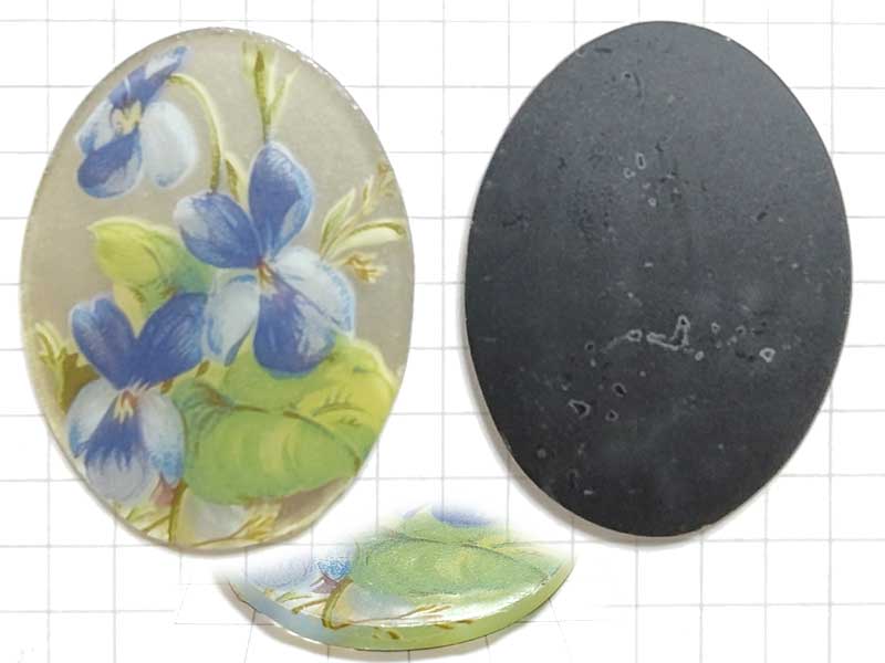 CS770JA　４０×３０　グラスカボション　スミレ