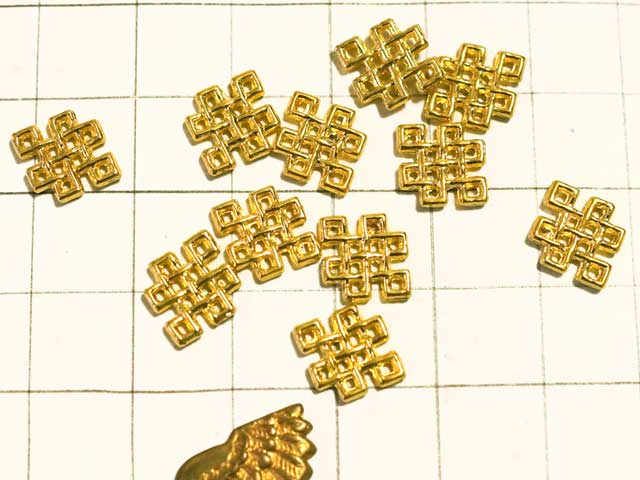 コネクター　ミニ格子　金　５個セット