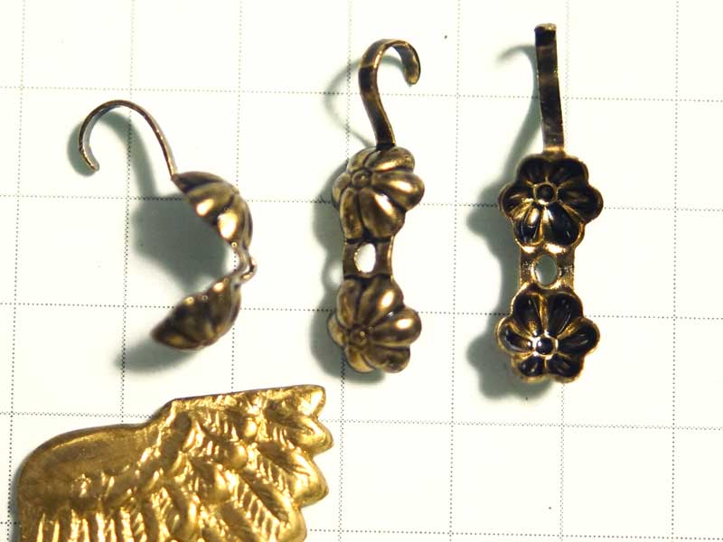 ボールチップ　フラワー　金古美　１０個セット