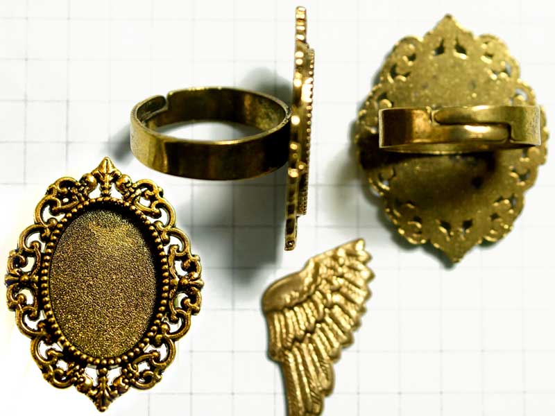 MH050JF　指輪ベース　１８×１３オーバル用　金古美