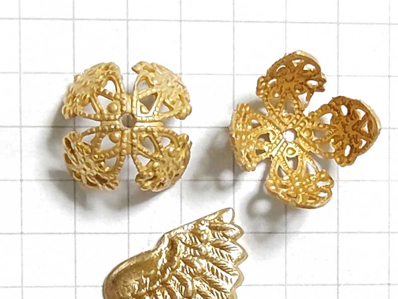 MH192JJ　ビーズキャップ　１２ｍｍ　フィリグリー　真鍮