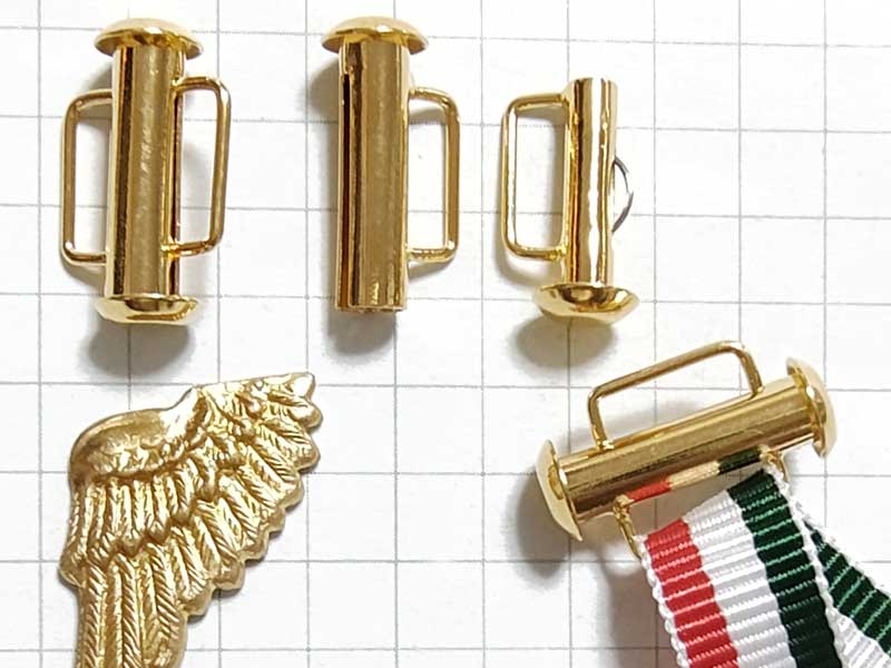 MH204FM　スライド式クラスプ　８ｍｍ幅　金