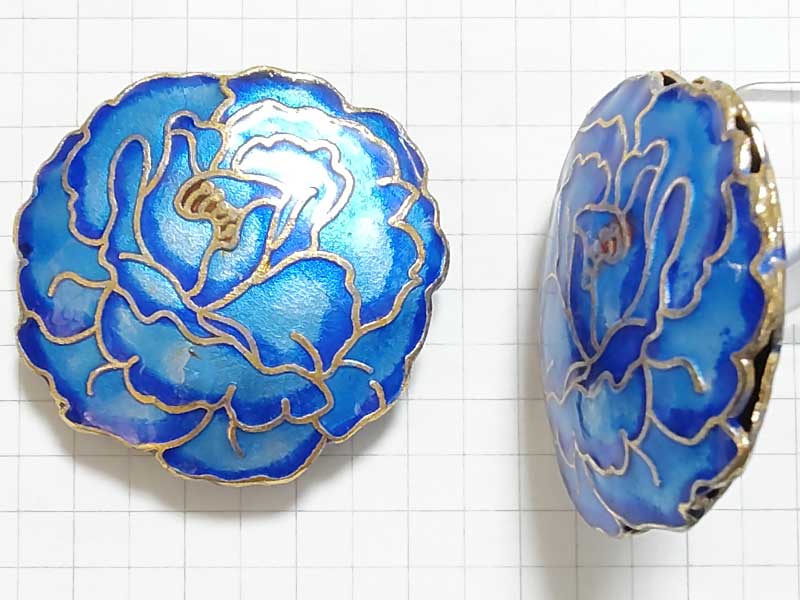 MH207JJ　七宝ビーズ　牡丹　薄青