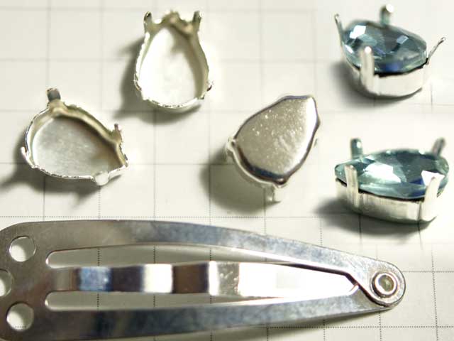 MS427JJ　１０×７　ペアシェイプＳＴ　４爪　銀 