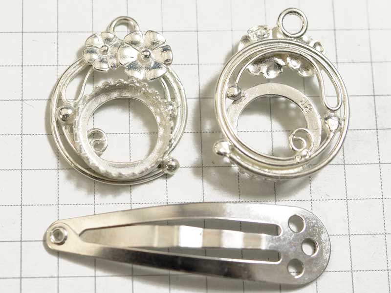 MS466FM １２ｍｍ　ラウンドＳＴ　花飾り枠　銀