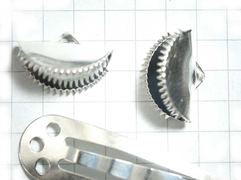 MS484FM　リボンエンド　１５ｍｍ　銀