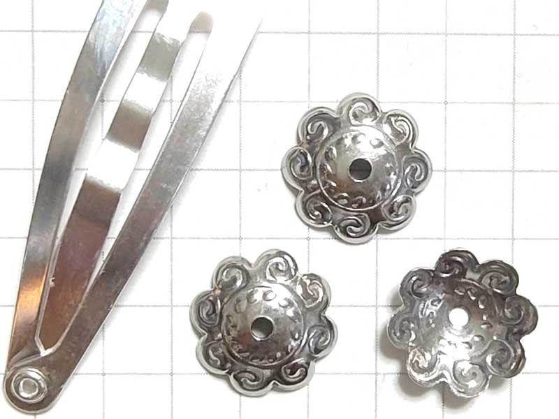 MS517FM　ビーズキャップ　花スチール