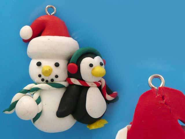 チャーム　雪だるま＆ペンギン