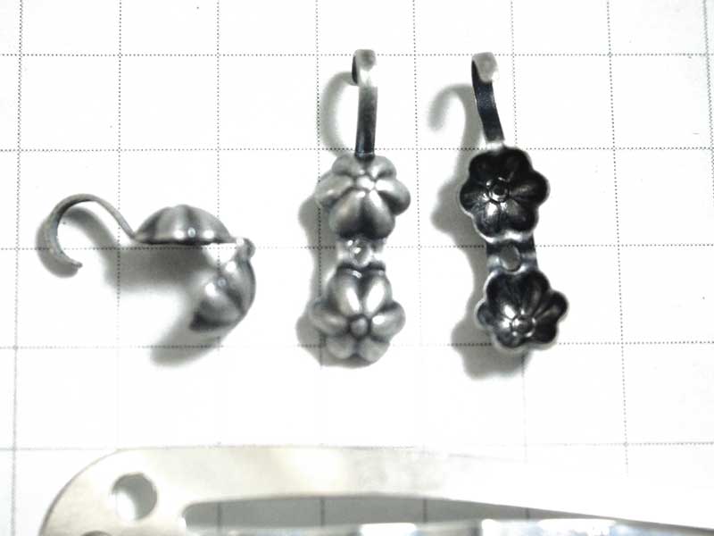 ボールチップ　フラワー　銀古美　１０個セット