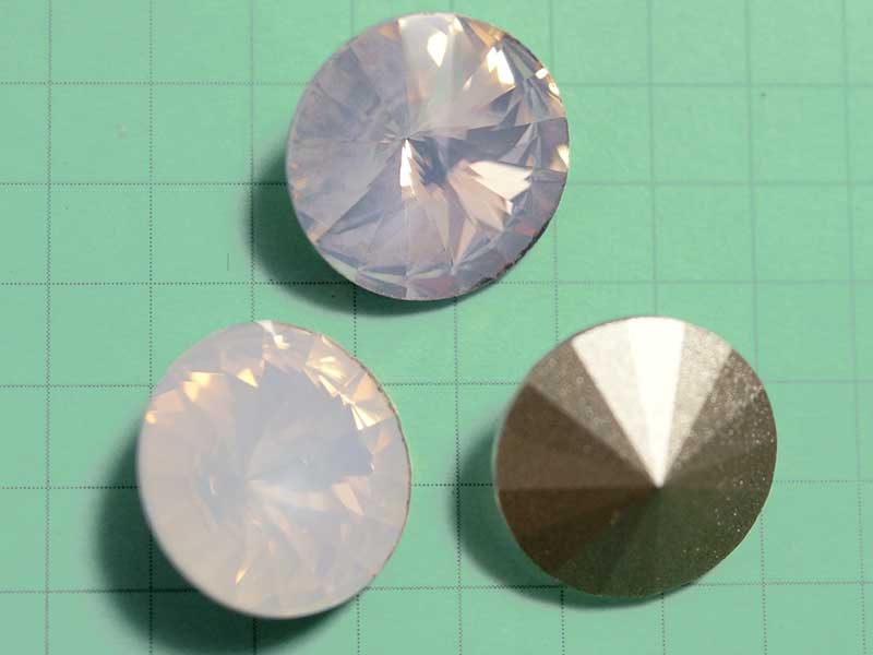 RR343FM ６０ＳＳ（１４ｍｍ）　クリスタル　リヴォリ　ピンクオパール